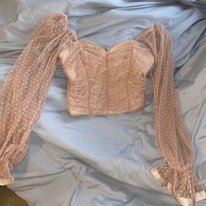 Rose Gold Mesh Top